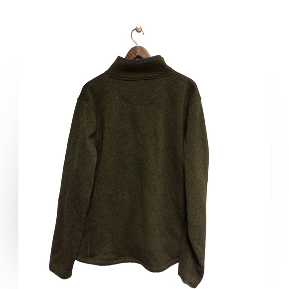 L.L.Bean Sweater Fleece Full-Zip Slightly Fitted Green Jacket XL - Picture 3 of 6